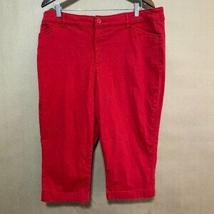 St John's Bay Red Capri Pants, Women's Size 18